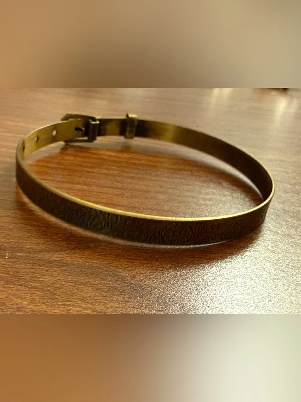 Antique Victorian Etched Buckle Bracelet